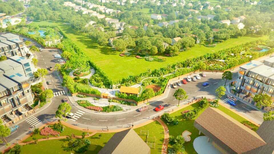 Dự án có tổng diện tích 45,45ha, mật độ xây dựng tại khu đô thị này chỉ 27%, hơn 70% còn lại là mật độ cây xanh và mặt nước.