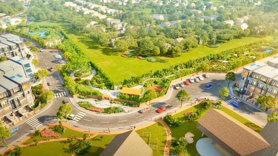 Dự án có tổng diện tích 45,45ha, mật độ xây dựng tại khu đô thị này chỉ 27%, hơn 70% còn lại là mật độ cây xanh và mặt nước.