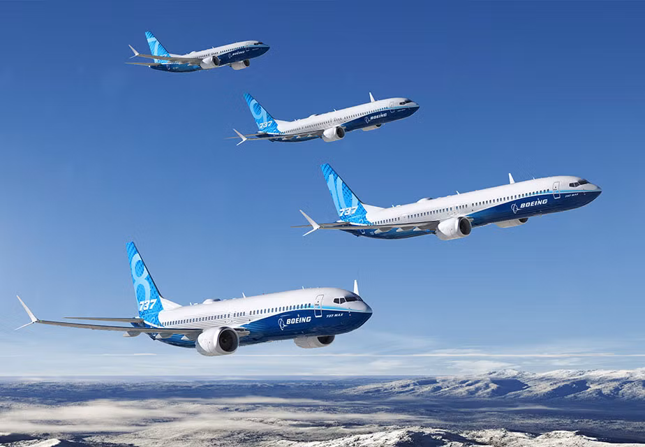 Boeing 737 MAX là dòng máy bay thân hẹp một hạng ghế với cấu hình từ 150 - 230 ghế. Ảnh: Boeing