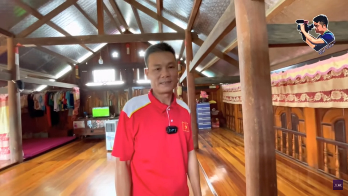 Căn nhà được dựng hoàn toàn bằng gỗ kết hợp các nguyên liệu tự nhiên có sẵn. Ảnh: Ted Trần TV