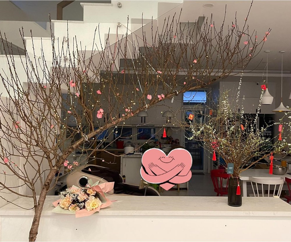 Gần Tết Nguyên đán, Thân Thuý Hà bất ngờ chia sẻ những hình ảnh về không gian nhà ở của mình dịp cuối năm. Điểm nhấn trong căn nhà là cành đào dáng huyền lớn.