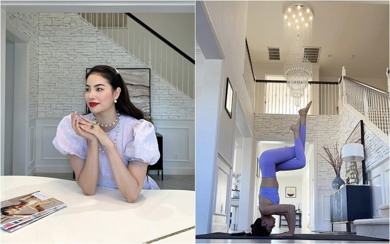 Khu vực gần cầu thang toát lên sự tối giản mà sang trọng.