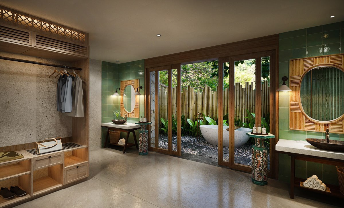 Ngoài các villa super VIP, resort còn có khách sạn với các phòng liền kề.