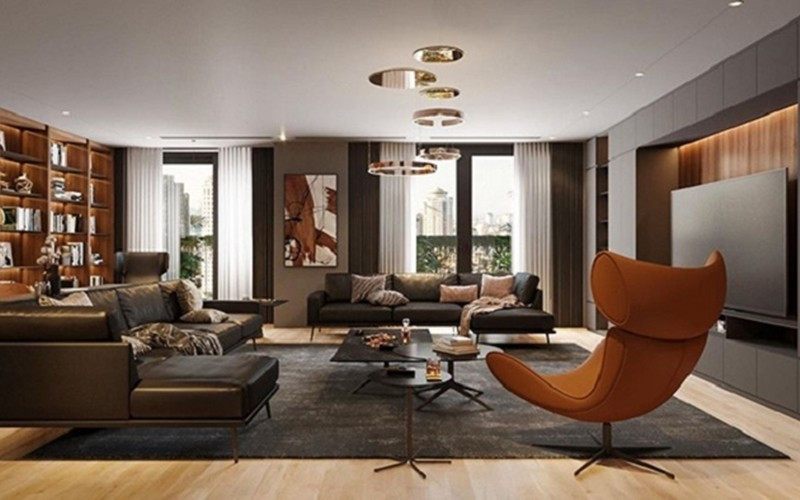 Căn hộ được đầu tư nhiều đồ nhập khẩu sang trọng.