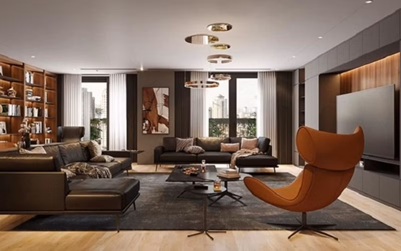 Căn hộ được đầu tư nhiều đồ nhập khẩu sang trọng.