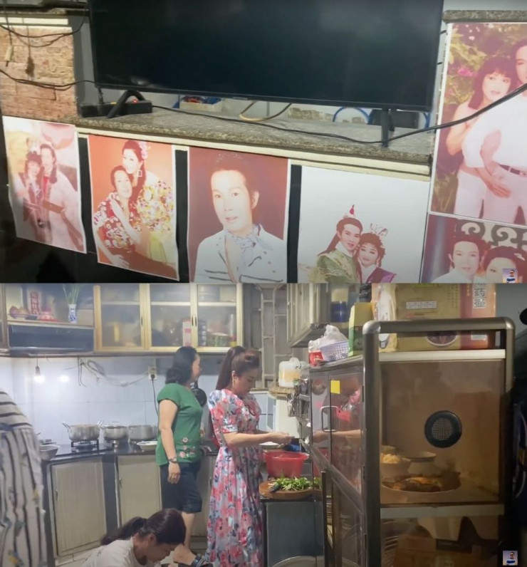 Ngôi nhà của cố NSƯT Vũ Linh xây dựng từ năm 1998. Thời điểm đó kiến trúc không hiện đại như bây giờ nhưng rất kiên cố. Trong nhà có nhiều hình ảnh của cố nghệ sĩ. Ảnh: Yan