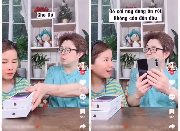  Chồng Bà Nhân Vlog từng chi mạnh tay để tặng vợ những món quà siêu đắt đỏ, từ hàng hiệu, điện thoại đắt tiền cho tới nhẫn kim cương hơn nửa tỷ. Ảnh chụp màn hình