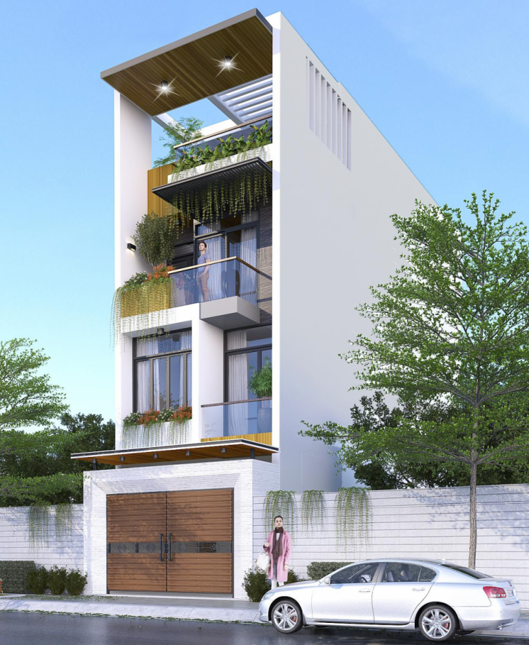 Mẫu thiết kế nhà phố 3 tầng 1 tum hiện đại mang đến sự thoải mái cho người sử dụng với không gian thiết kế mở. Các khu vực chức năng liên kết với nhau giúp tăng diện tích cho không gian sinh hoạt hàng ngày. Ảnh: Nhadepktv