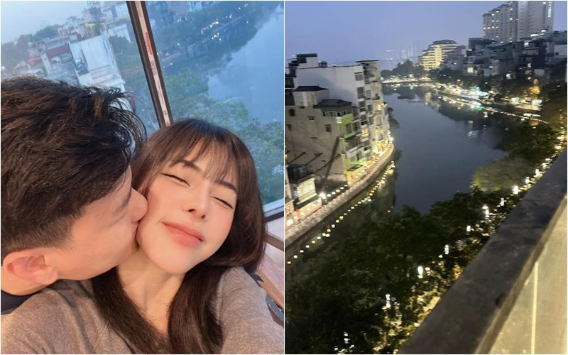 Trước đó, vào đầu năm 2023, Bạch Lan Phương khoe sắp chuyển đến sống tại căn hộ có view hồ, đêm đến lung linh khiến cô có cảm giác như Hội An. Nguồn ảnh: FBNV