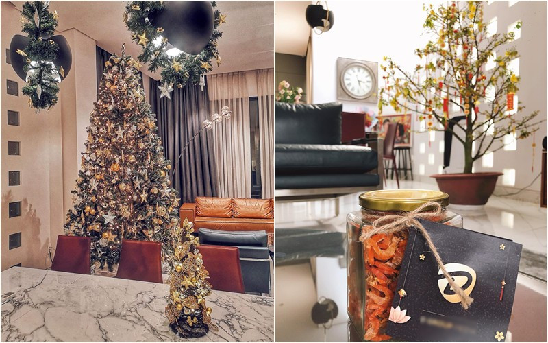 Mỗi dịp lễ Tết, Giáng sinh, Noo Phước Thịnh trang hoàng căn nhà thêm phần lung linh, rực rỡ. Ảnh: FBNV