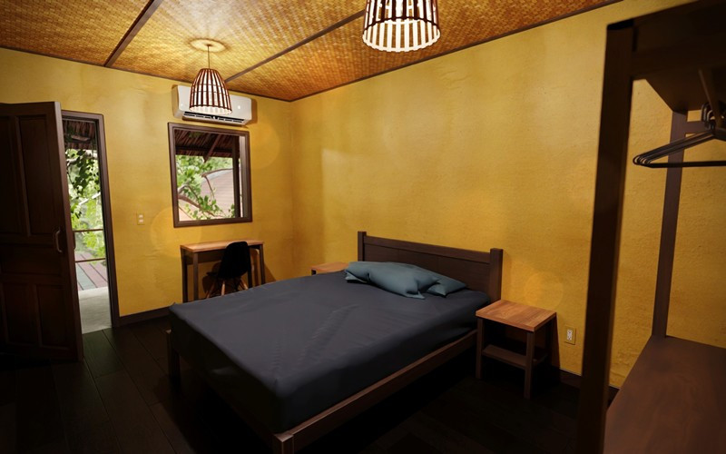 Tất cả các không gian như nơi tập võ, phòng ngủ, nhà vệ sinh... đều được tam tài tử hé lộ. Ảnh: FBNV