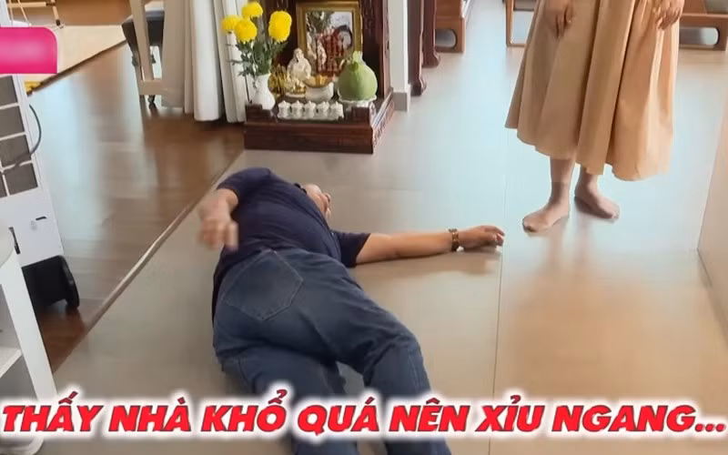 Khi bước vào nhà, nam nghệ sĩ "ngất xỉu" trước không gian rộng rãi trong căn nhà của Diễm Châu.