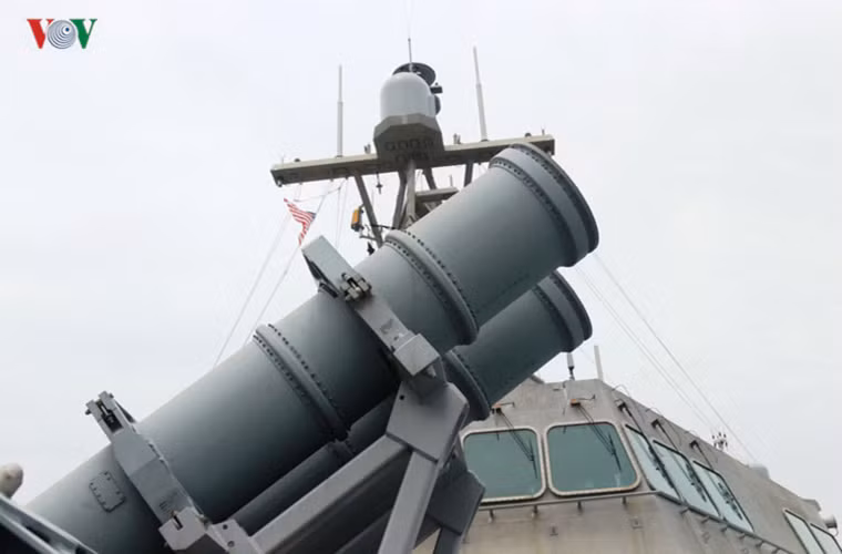 Hệ thống tên lửa diệt hạm Harpoon. Nguồn ảnh: VOV.