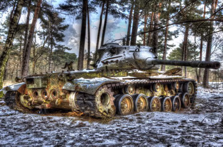 Xe tăng hạng trung M47 Patton nằm tại Western Europe.