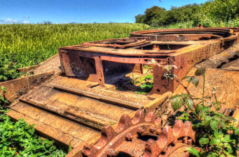 Chiếc tăng hạng nhẹ MKII Churchill tại South Downs, Sussex.