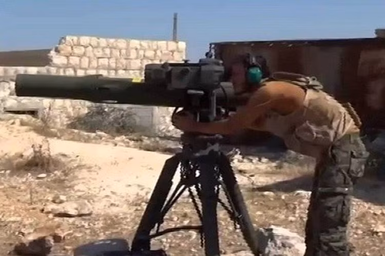 Hình ảnh tên lửa TOW được sử dụng bởi lực lượng đối lập tại Syria.