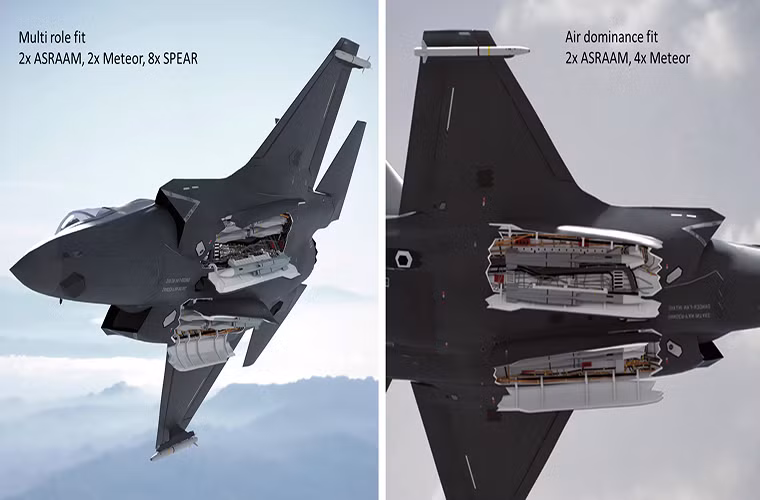 Đợt thử nghiệm ASRAAM vừa rồi trên F-35 còn là sự hợp tác giữa Không quân Hoàng gia Anh và Không quân Mỹ nhằm mở rộng hệ thống vũ khí cho phi đội F-35 thuộc không quân hoàng gia. Bên cạnh ASRAAM, F-35 của Anh cũng sẽ được tích hợp thêm nhiều loại tên lửa tấn công khác do các tập đoàn vũ khí của Châu Âu phát triển. Nguồn ảnh: Think Defence.