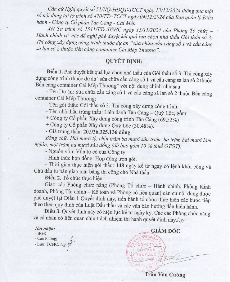 BR-VT: “Lộ diện” nhà thầu sửa chữa cầu cảng Cái Mép Thượng BR-VT: “Lo dien” nha thau sua chua cau cang Cai Mep Thuong