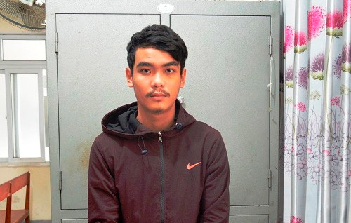 Đối tượng Thông tại cơ quan công an. Ảnh: Công an Hà Tĩnh.