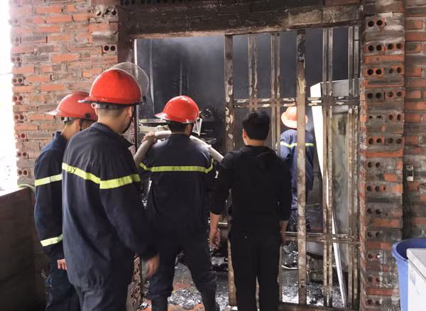 Hiện trường vụ cháy.