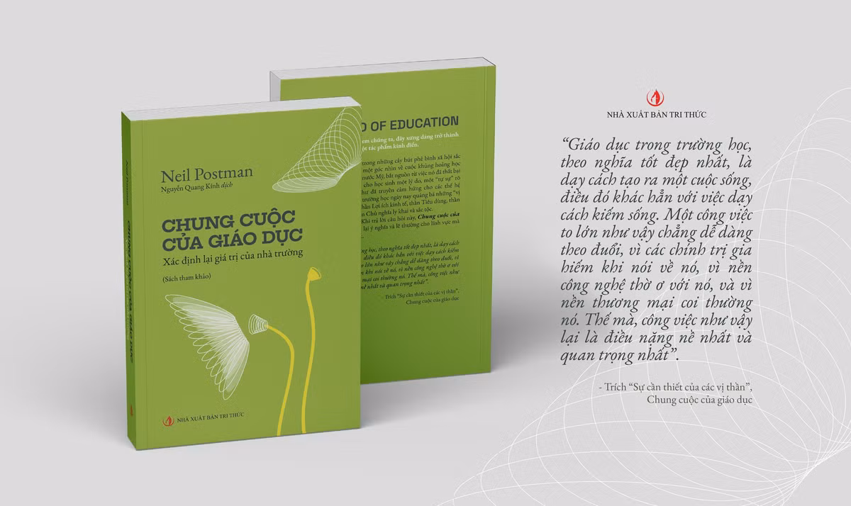 "Xác định lại giá trị của nhà trường” là mục tiêu mà tác giả đề cập trong cuốn sách.