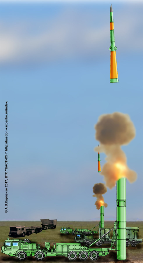 Theo một số nguồn tin, năm 2018 Nga đã thục hiện cuộc thử nghiệm tên lửa đối không bắn xa nhất của S-500. Các nguồn tình báo Mỹ khẳng định S-500 có thể bắn trúng mục tiêu cách 482km. Nguồn ảnh: Bastion-Kapenko