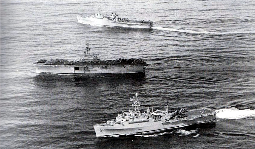 Chiến dịch mang tên " Nhát quét cuối cùng" chính thức được khởi động ngày 6/2/1973 với sự tham gia của 4 tàu quét mìn USS Engage (MSO-433), USS Force (MSO-445), USS Fortify (MSO-446), USS Impervious (MSO-449) và hai tàu hộ tống gồm tàu frigate US Worden (DLG-18) và khu trục hạm USS Epperson (DD-719). Ảnh: Wikipedia