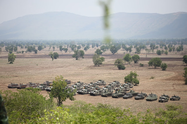 Các khí tài hạng nặng của Tiểu đoàn kỵ binh thiết giáp 60, Quân đội Thái Lan. Nguồn ảnh: Thai-def