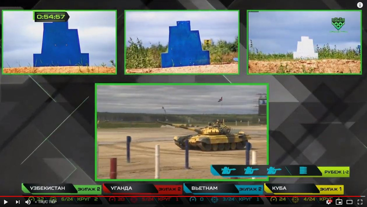 Trong khi bài bắn pháo gặp vấn đề, thì các bài bắn bia “bộ binh, trực thăng” bằng súng máy PKT 7,62mm và súng máy 12,7mm NSV rất thành công. Nguồn ảnh: Tzvezda