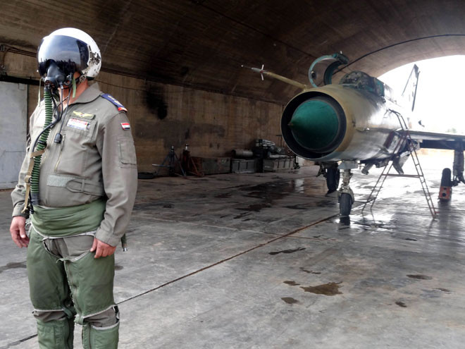 Hiện nay, Không quân Syria (SAA) cũng đang sử dụng số lượng lớn MiG-21 cho nhiệm vụ tấn công mặt đất, tiêu diệt quân khủng bộ, yểm cho cho bộ binh – xe tăng tiến công giành lại các thành phố đã mất. Nguồn ảnh: SAA