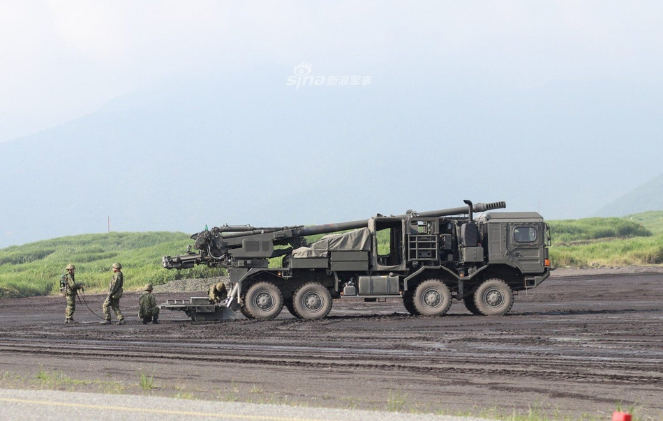 Type 19 được xem là khẩu pháo tự hành bánh lốp đầu tiên của pháo binh Nhật Bản. Trước đó, họ chỉ có hai dòng pháo tự hành bánh xích Type 99 155mm và M110 203mm. Ảnh: Sina