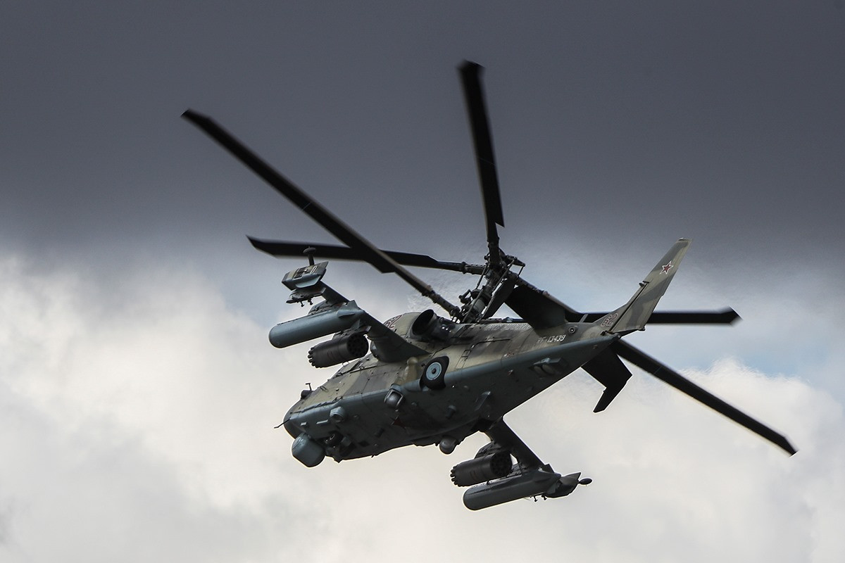 Trực thăng tấn công Ka-52. Ảnh: BQP Nga