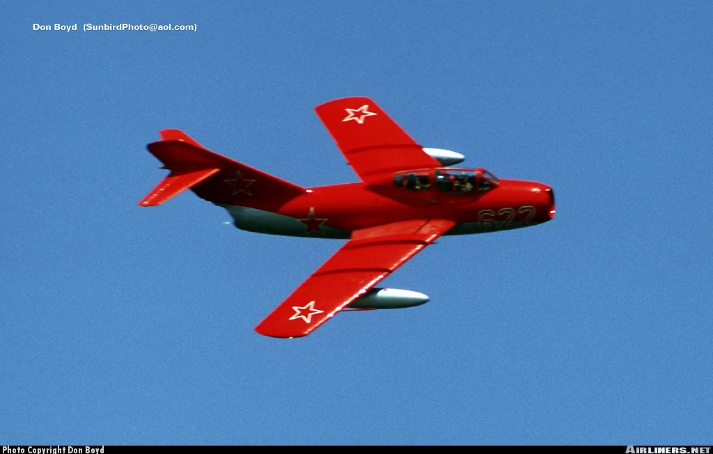 Cho tới tận ngày nay, cánh bay MiG-15 vẫn hoạt động trong các công ty tư nhân ở khắp nơi trên thế giới. Nguồn ảnh: Airliners.net