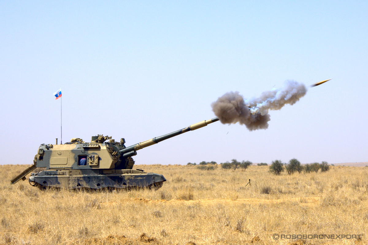 Đáng chú ý, hệ thống pháo có khả năng phản ứng khá nhanh, có thể chuyển trạng thái từ hành quân sang chiến đấu - khai hỏa phát đầu tiên chỉ trong vòng 1-2 phút. Nguồn ảnh: Rosoboronexport