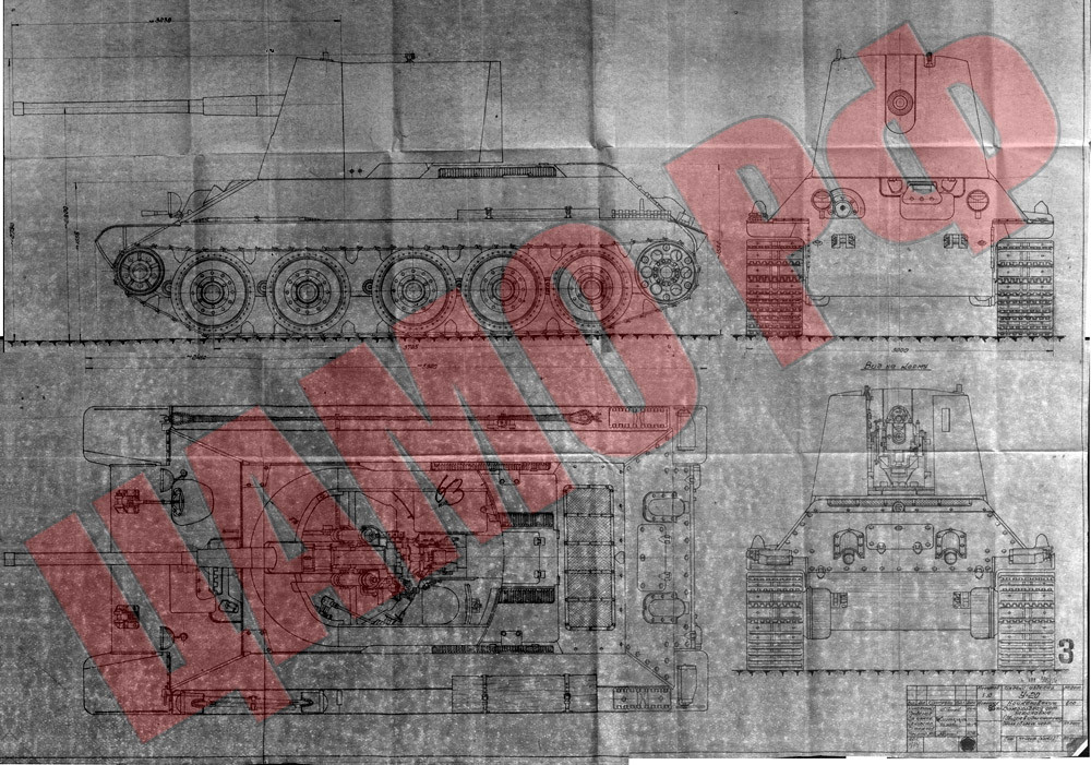 Căn cứ dựa trên bản vẽ và một số tài liệu ít ỏi, giới phân tích quân sự cho hay, khẩu pháo tự hành chống tăng U-20 được thiết kế trên khung gầm xe tăng T-34-76. Nguồn: Tank Archirve