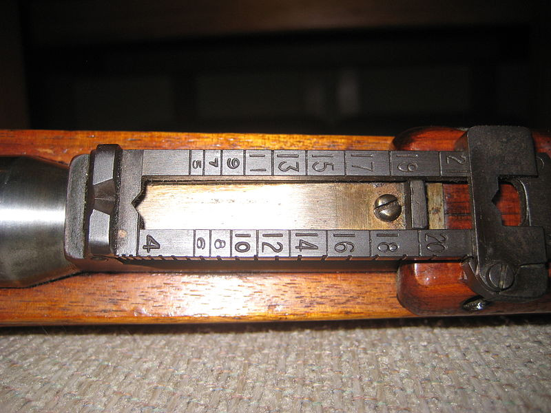 Cận cảnh thước ngắm súng trường Shiki 38 mà Việt Nam từng sử dụng. Nguồn ảnh: Wikipedia