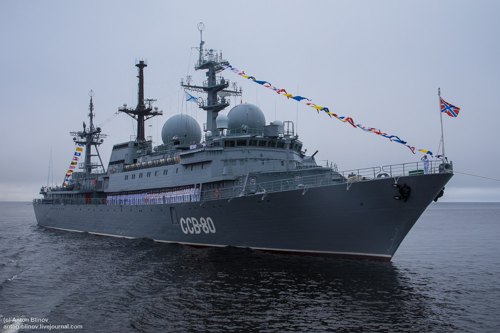 Tàu trinh sát khổng lồ mang tên Baltic (CCB-80) của Hạm đội Thái Bình Dương. Ảnh: Anton-Blinov