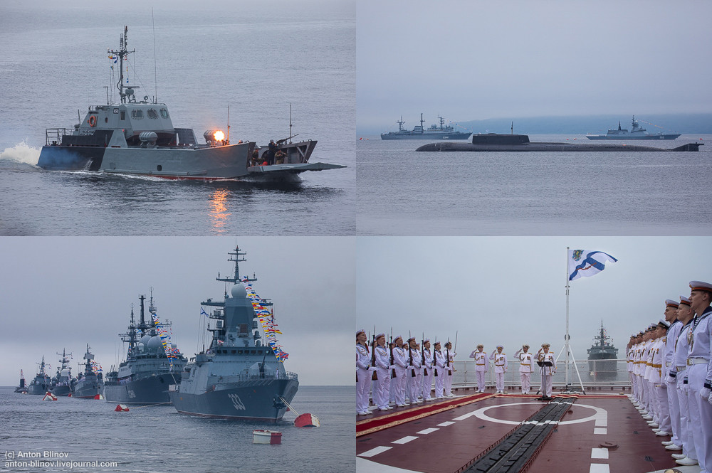 Nhiếp ảnh gia Anton-Blinov mới đây đã công bố loạt ảnh đẹp ghi lại toàn bộ cuộc duyệt binh kỷ niệm ngày truyền thống Hải quân Nga tại thành phố biển Vladivostok. Đáng lưu tâm, Hải quân Việt Nam cử tàu 016-Quang Trung tham gia cuộc duyệt binh với nước bạn Nga. Ảnh: Anton-Blinov