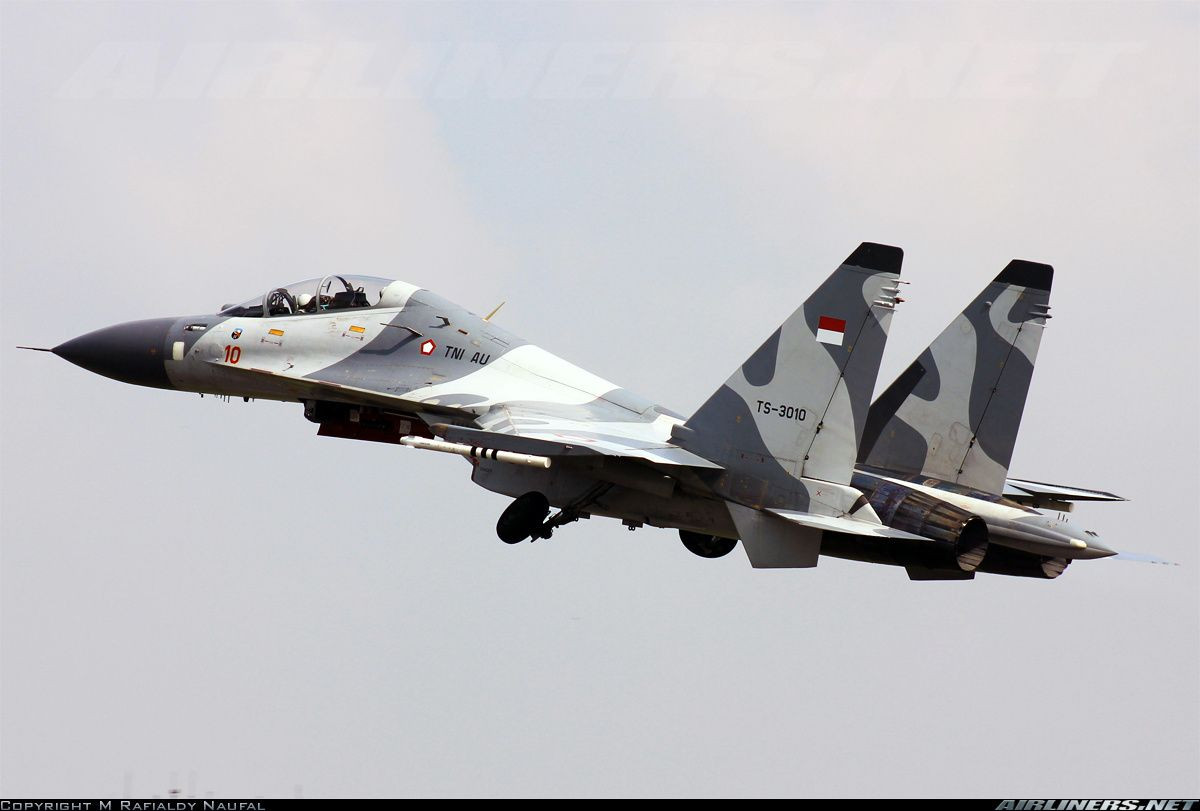 Hiện Indonesia đang có kế hoạch mua máy bay tiêm kích Su-35S thế hệ mới nhằm tiếp tục tăng cường sức mạnh trên không trong bối cảnh khó tiếp cận các dòng máy bay mới của Mỹ. Nguồn ảnh: Airliners.net