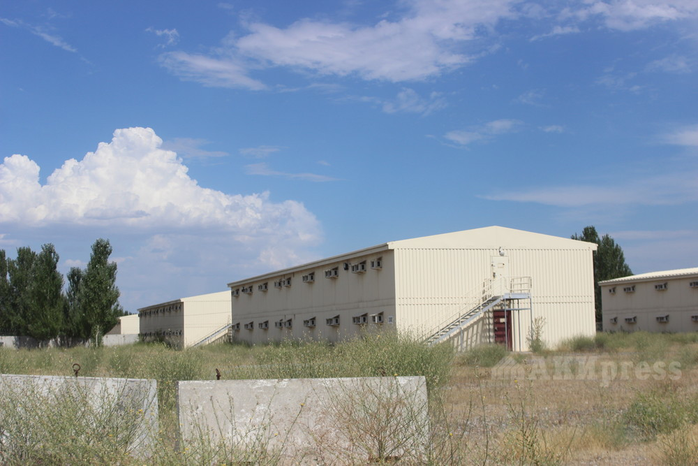 Cỏ dại mọc đầy khắp lối đi, sân vườn xung quanh căn cứ không quân Manas. Nguồn ảnh: AKIpress