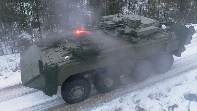 Theo một số nguồn tin, người ta đang có ý định tích hợp pháo tự động 57mm thậm chí là pháo nòng trơn 125mm để sử dụng như pháo tự hành chống tăng. Nguồn ảnh: TV channel "Star