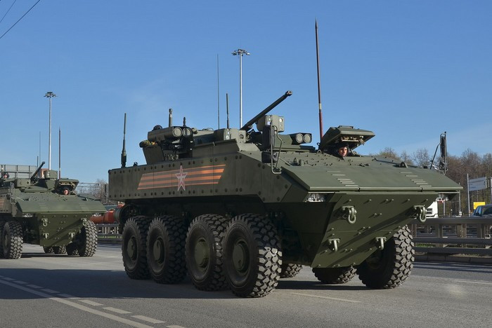 Mạng quân sự Nga mới đây dẫn lời nhiều chuyên gia nước này tự tin nhận định rằng, nền tảng quân sự thế hệ mới "Boomerang" xe thiết giáp chở quân tốt nhất hành tinh. Nguồn ảnh: oruzhie.info