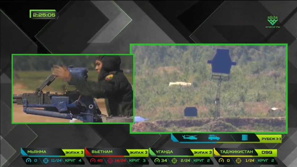 Ngoài lỗi đâm húc mất an toàn, Myanmar còn bị xác định là cẩu thả vứt băng đạn chưa bắn hết trong bài bắn mục tiêu 900m bằng súng máy NSV 12,7mm. Nguồn ảnh: Tzvezda