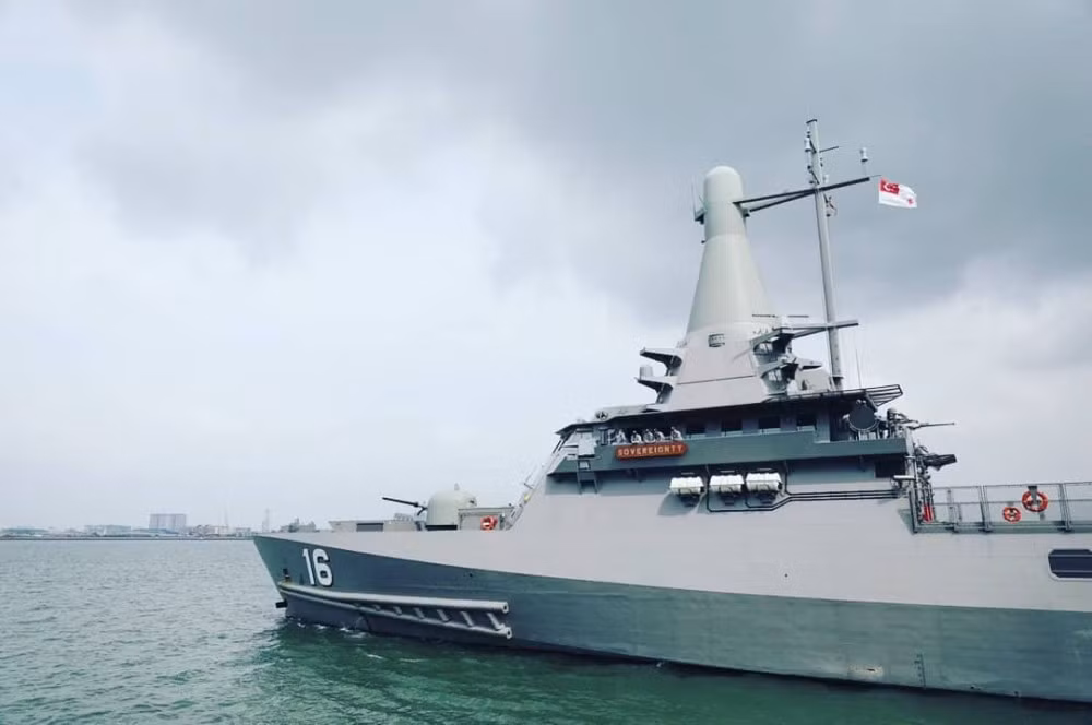 Chiến hạm RSS Sovereignty (16) của Hải quân Singapore. Nguồn ảnh: Mediacorp