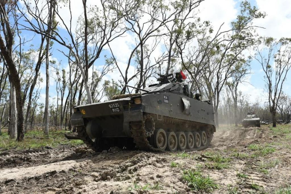 Về mặt hỏa lực, cấu hình cơ bản ban đầu của Bionix là tháp pháo 25mm Bushmaster nhưng không có bệ phóng tên lửa chống tăng. Sau này Singapore phát triển thêm phiên bản hỏa lực súng phóng lựu 40mm nòng kép và loại hiện đại nhất là lắp pháo 30mm Bushmaster. Nguồn ảnh: Wikipedia