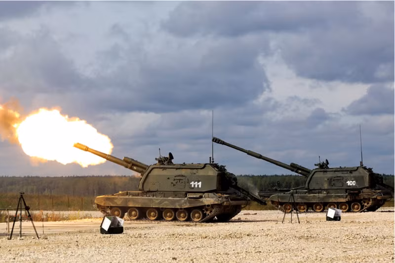 Hãng thông tấn Iterfax cho hay, Pháo tự hành 2S19 Msta-S được thiết kế để phá hủy các loại pháo cối, xe bọc thép, sở chỉ huy, hệ thống phòng không - phòng thủ tên lửa. Nguồn ảnh: Wikipedia