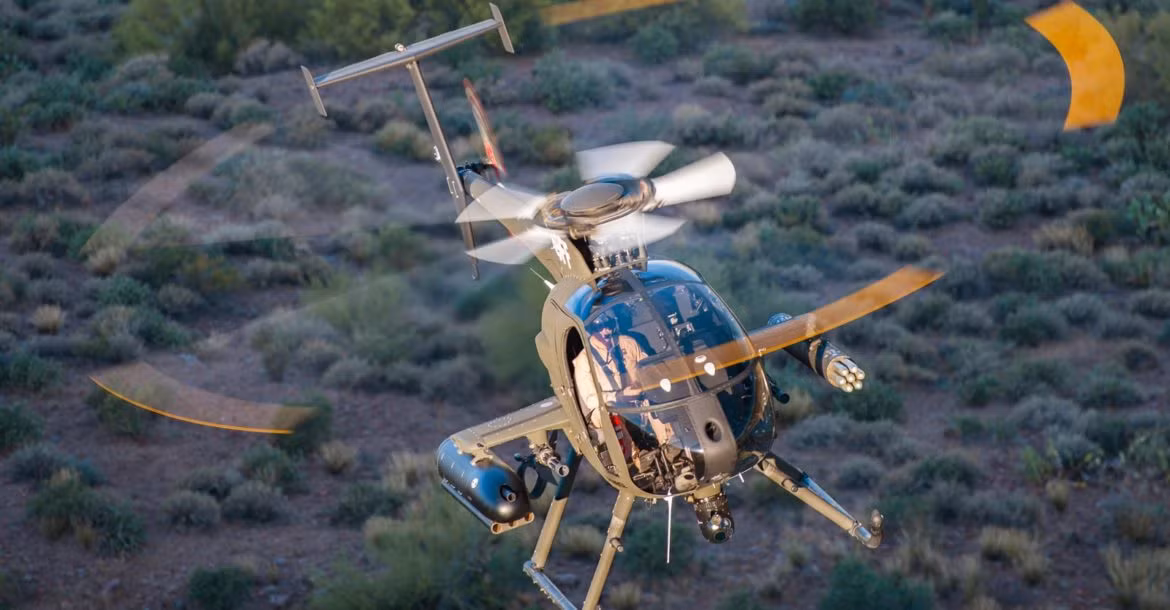 Số lượng không rõ ràng trực thăng trinh sát MD 530F có tốc độ bay 282km/h, tầm bay 430k, trần bay 5.700m. Nguồn ảnh: thedefensepost.com