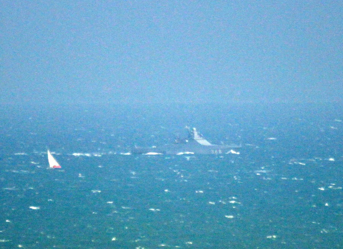 Hình ảnh tàu tuần tra Vasily Bykov chụp từ tàu chiến Anh. Nguồn ảnh: Royal Navy