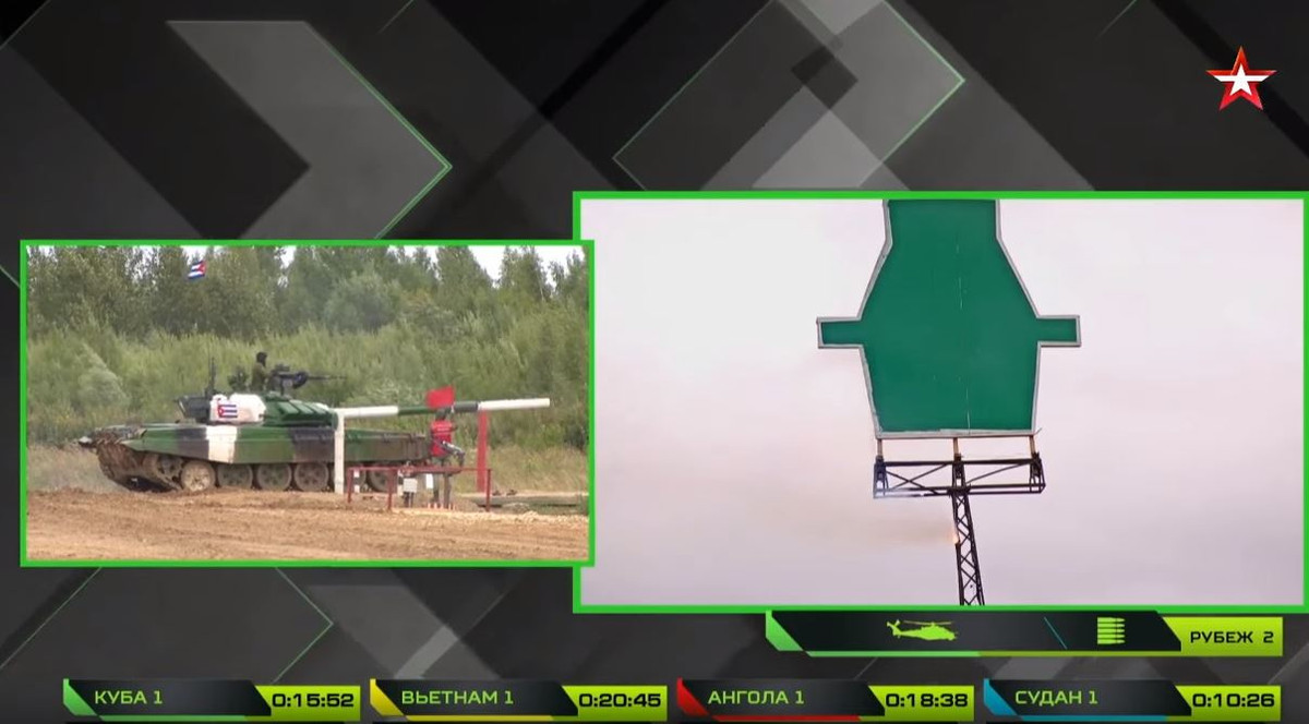 Xạ thủ súng máy 12,7mm của đội Cuba bắn trúng mục tiêu cách 900m. Nguồn ảnh: Tzvezda.ru