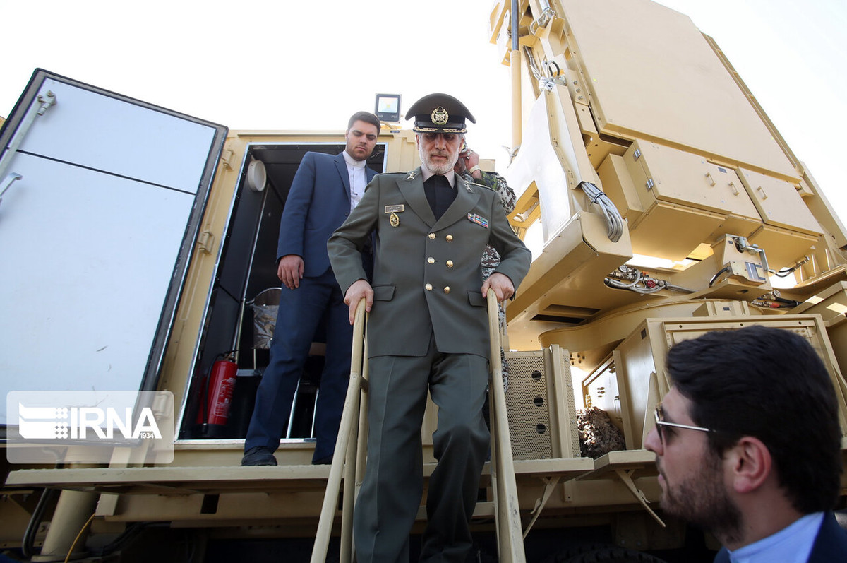 Cận cảnh đài radar mạng pha bị động được giới thiệu là có thể phát hiện được máy bay tàng hình. Nguồn ảnh: IRNA